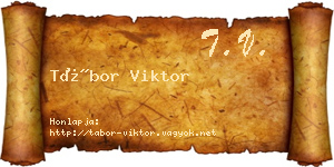 Tábor Viktor névjegykártya